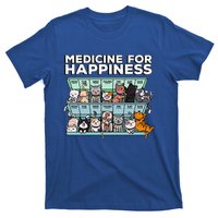 My Medicine For Happiness Called Cats Every Day Kitten Cat T-Shirt