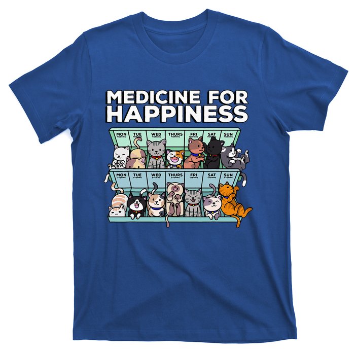 My Medicine For Happiness Called Cats Every Day Kitten Cat T-Shirt