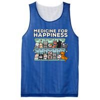 My Medicine For Happiness Called Cats Every Day Kitten Cat Mesh Reversible Basketball Jersey Tank