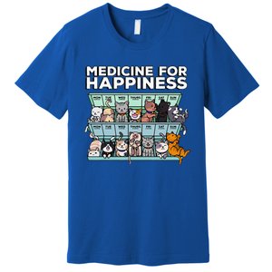 My Medicine For Happiness Called Cats Every Day Kitten Cat Premium T-Shirt