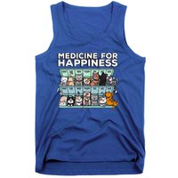 My Medicine For Happiness Called Cats Every Day Kitten Cat Tank Top