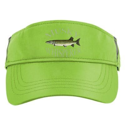 Musky Muskellunge Fish Illustration Art Fishing Angler Gear  Adult Drive Performance Visor