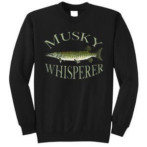 Musky Muskellunge Fish Illustration Art Fishing Angler Gear  Sweatshirt