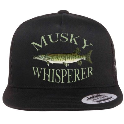 Musky Muskellunge Fish Illustration Art Fishing Angler Gear  Flatbill Hat