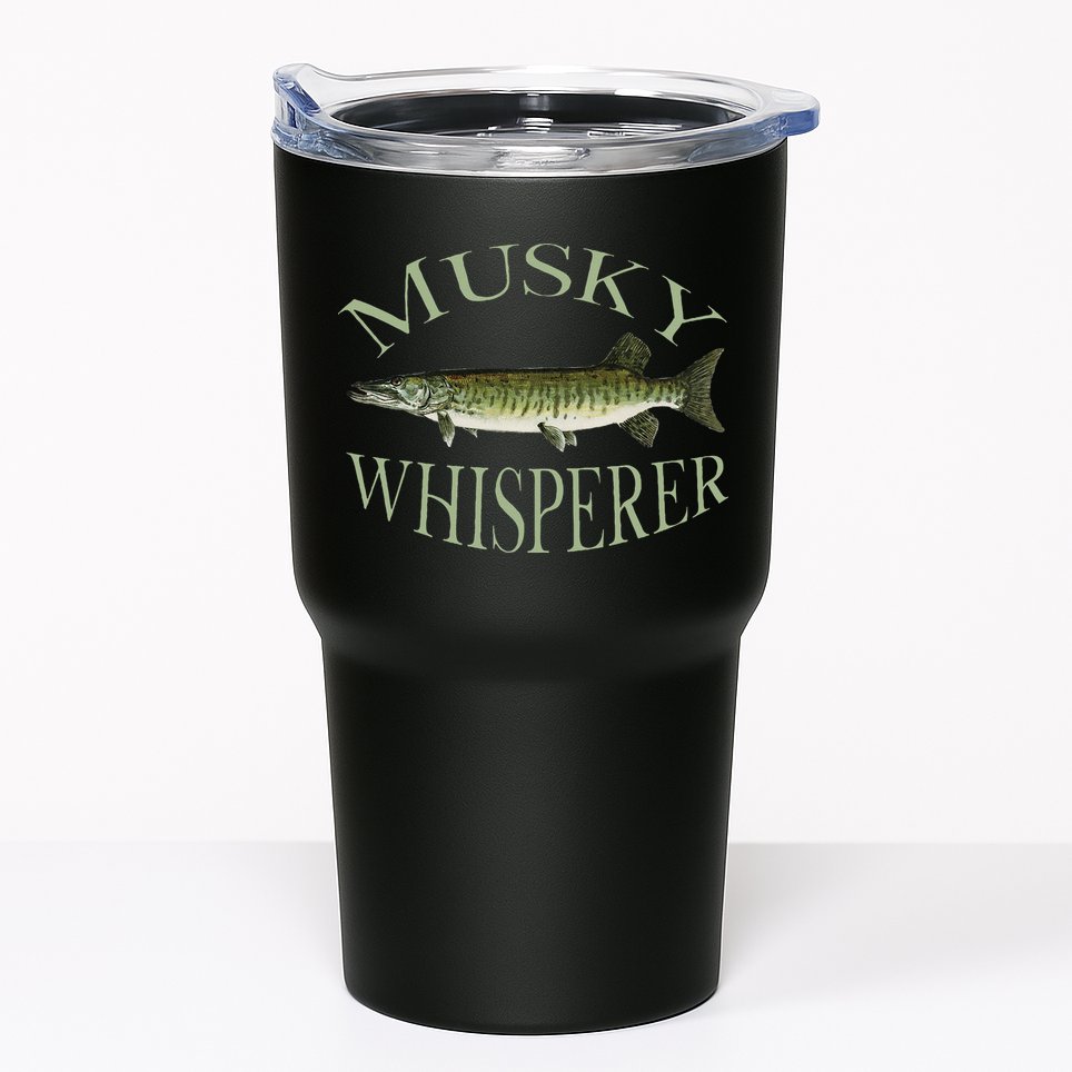 Musky Muskellunge Fish Illustration Art Fishing Angler Gear  Tumbler