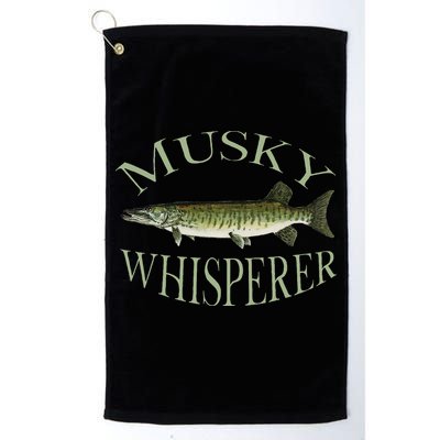 Musky Muskellunge Fish Illustration Art Fishing Angler Gear  Golf Towel