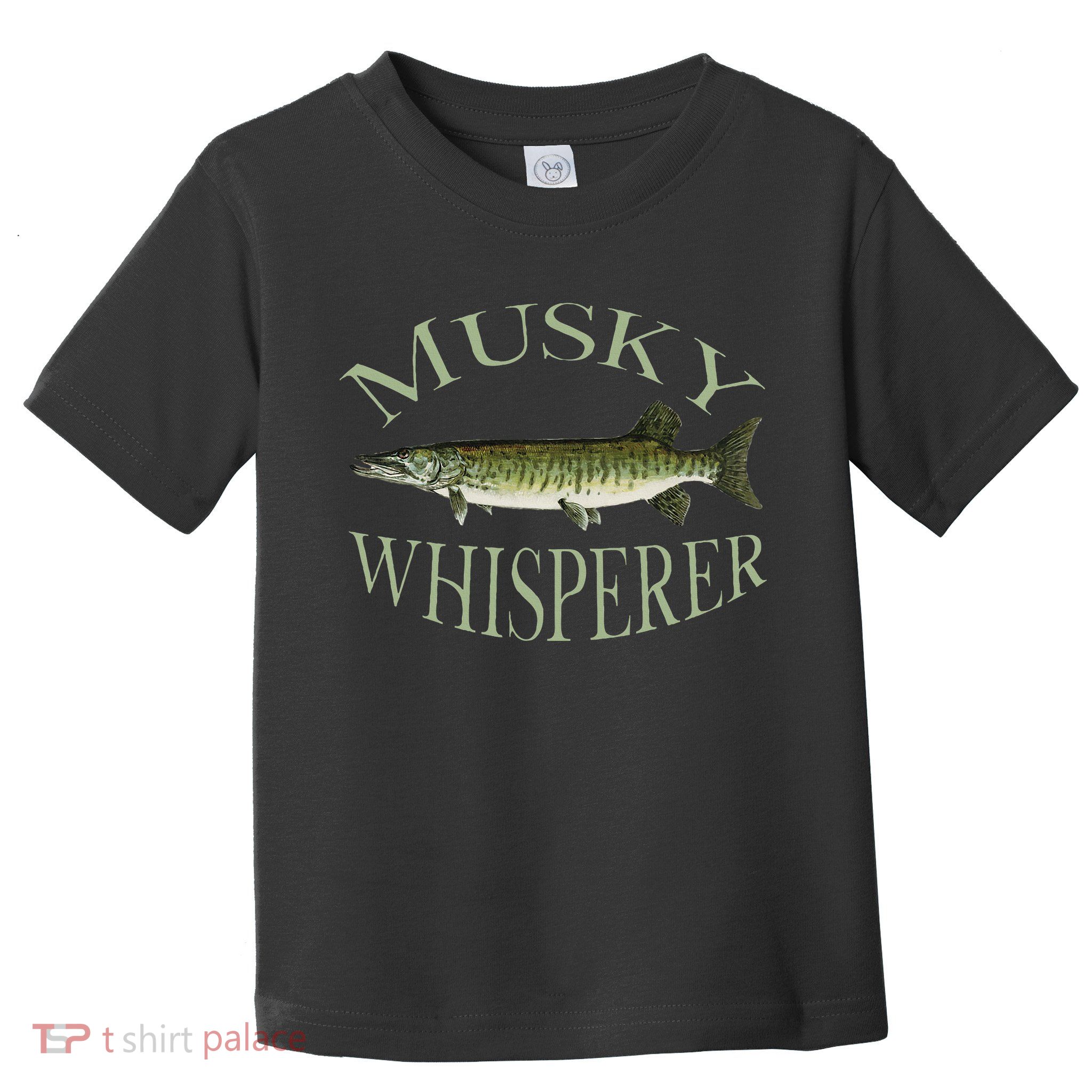 Musky Muskellunge Fish Illustration Art Fishing Angler Gear  Toddler T-Shirt