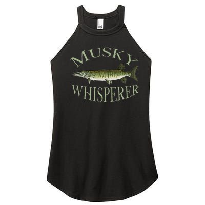 Musky Muskellunge Fish Illustration Art Fishing Angler Gear  Women’s Perfect Tri Rocker Tank