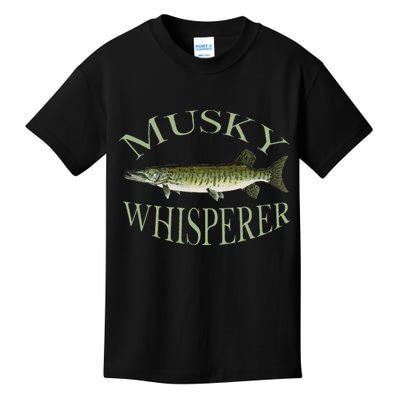 Musky Muskellunge Fish Illustration Art Fishing Angler Gear  Kids T-Shirt