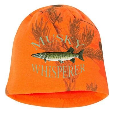 Musky Muskellunge Fish Illustration Art Fishing Angler Gear  Kati - Camo Knit Beanie