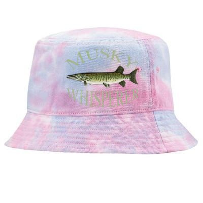 Musky Muskellunge Fish Illustration Art Fishing Angler Gear  Tie-Dyed Bucket Hat