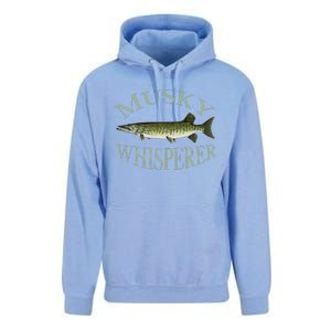 Musky Muskellunge Fish Illustration Art Fishing Angler Gear  Unisex Surf Hoodie