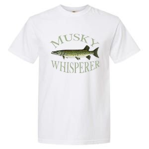 Musky Muskellunge Fish Illustration Art Fishing Angler Gear  Garment-Dyed Heavyweight T-Shirt