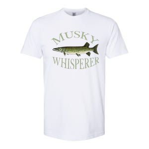 Musky Muskellunge Fish Illustration Art Fishing Angler Gear  Softstyle CVC T-Shirt