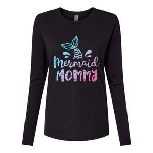 Mermaid Mommy Funny Women Mom Mama Family Matching Birthday Womens Cotton Relaxed Long Sleeve T-Shirt