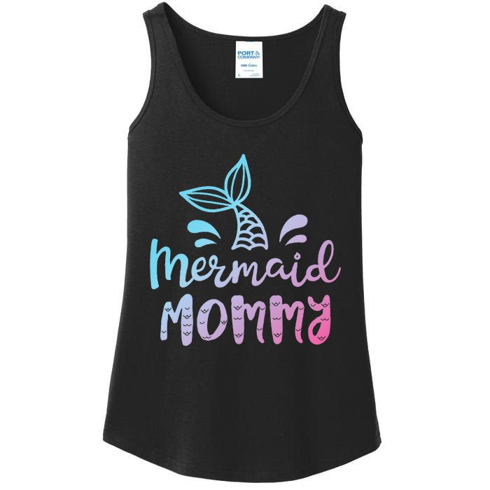 Mermaid Mommy Funny Women Mom Mama Family Matching Birthday Ladies Essential Tank