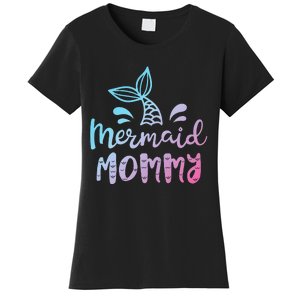 Mermaid Mommy Funny Women Mom Mama Family Matching Birthday Women's T-Shirt