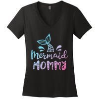 Mermaid Mommy Funny Women Mom Mama Family Matching Birthday Women's V-Neck T-Shirt