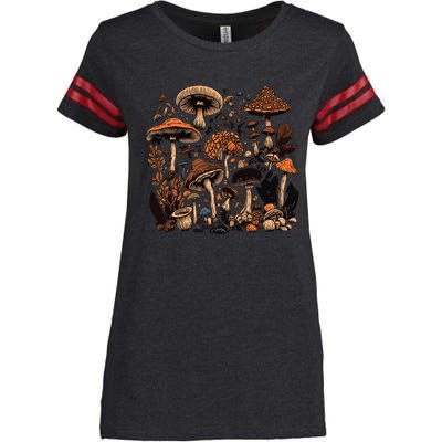 Mushroom Mycology Fungi Foraging Mushroom Whisperer Enza Ladies Jersey Football T-Shirt