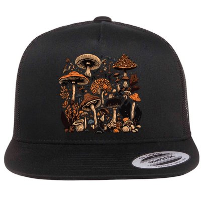 Mushroom Mycology Fungi Foraging Mushroom Whisperer Flat Bill Trucker Hat