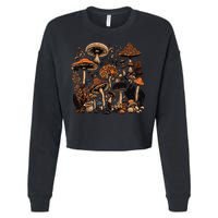 Mushroom Mycology Fungi Foraging Mushroom Whisperer Cropped Pullover Crew