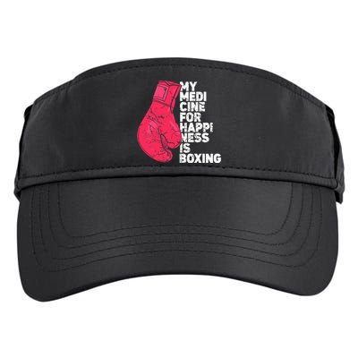 My Medicine For Happiness Combat Sports Boxer Boxing Adult Drive Performance Visor