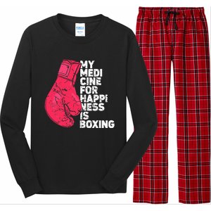 My Medicine For Happiness Combat Sports Boxer Boxing Long Sleeve Pajama Set