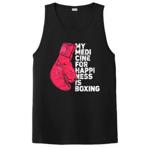 My Medicine For Happiness Combat Sports Boxer Boxing PosiCharge Competitor Tank