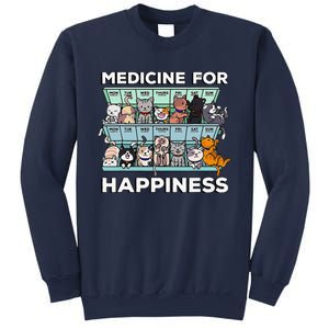 My Medicine For Happiness Called Cats Every Day Kitten Cat Gift Sweatshirt