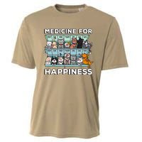 My Medicine For Happiness Called Cats Every Day Kitten Cat Gift Cooling Performance Crew T-Shirt