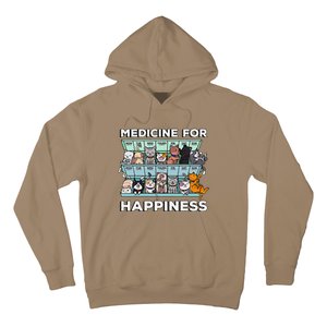 My Medicine For Happiness Called Cats Every Day Kitten Cat Gift Hoodie