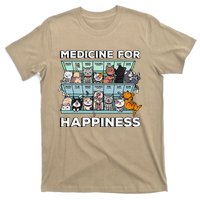 My Medicine For Happiness Called Cats Every Day Kitten Cat Gift T-Shirt