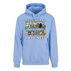 My Medicine For Happiness Called Cats Every Day Kitten Cat Gift Unisex Surf Hoodie