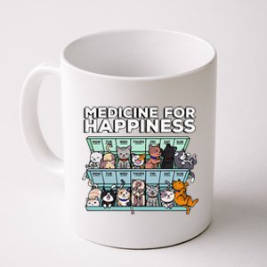 My Medicine For Happiness Called Cats Every Day Kitten Cat Coffee Mug