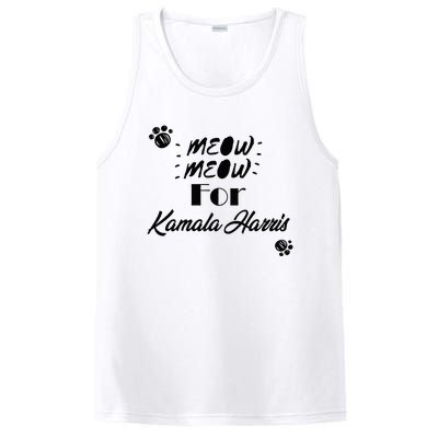 Meow Meow For Kamala Harris Funny Childless Cat Ladies Vote Premium PosiCharge Competitor Tank