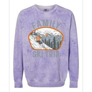 Mountains Matching Family Vacation 2025 Family Ski Trip Colorblast Crewneck Sweatshirt