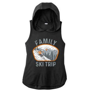 Mountains Matching Family Vacation 2025 Family Ski Trip Ladies PosiCharge Tri-Blend Wicking Draft Hoodie Tank