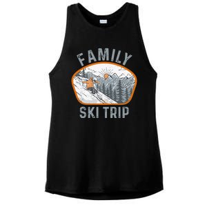 Mountains Matching Family Vacation 2025 Family Ski Trip Ladies PosiCharge Tri-Blend Wicking Tank