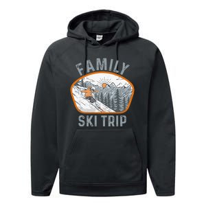 Mountains Matching Family Vacation 2025 Family Ski Trip Performance Fleece Hoodie