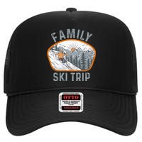 Mountains Matching Family Vacation 2025 Family Ski Trip High Crown Mesh Back Trucker Hat