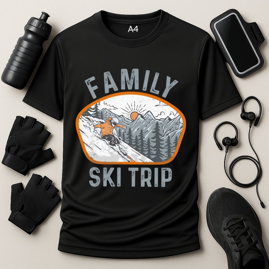 Mountains Matching Family Vacation 2025 Family Ski Trip Cooling Performance Crew T-Shirt