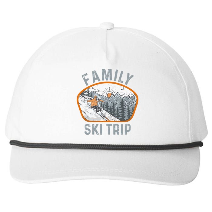 Mountains Matching Family Vacation 2025 Family Ski Trip Snapback Five-Panel Rope Hat