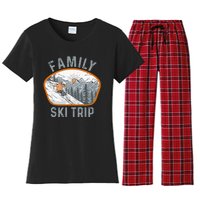 Mountains Matching Family Vacation 2025 Family Ski Trip Women's Flannel Pajama Set