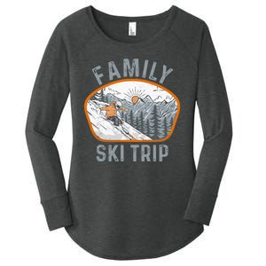 Mountains Matching Family Vacation 2025 Family Ski Trip Women's Perfect Tri Tunic Long Sleeve Shirt