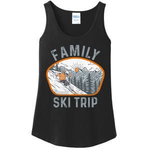 Mountains Matching Family Vacation 2025 Family Ski Trip Ladies Essential Tank