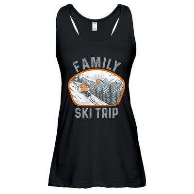 Mountains Matching Family Vacation 2025 Family Ski Trip Ladies Essential Flowy Tank