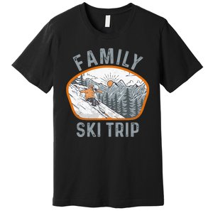 Mountains Matching Family Vacation 2025 Family Ski Trip Premium T-Shirt