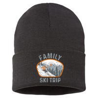 Mountains Matching Family Vacation 2025 Family Ski Trip Sustainable Knit Beanie