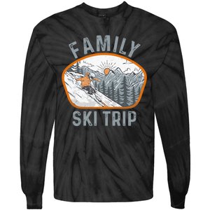 Mountains Matching Family Vacation 2025 Family Ski Trip Tie-Dye Long Sleeve Shirt