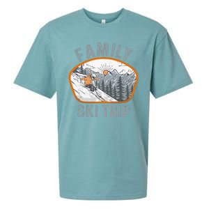 Mountains Matching Family Vacation 2025 Family Ski Trip Sueded Cloud Jersey T-Shirt